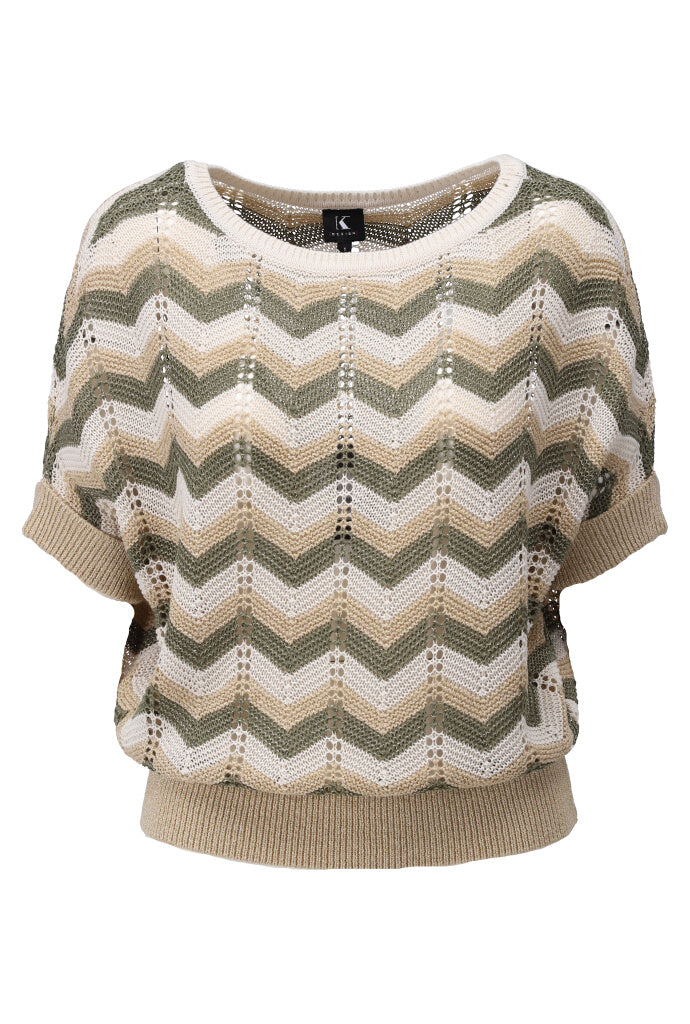K-design - Pull met lurex en dolman mouwen (Y803) - What Els!