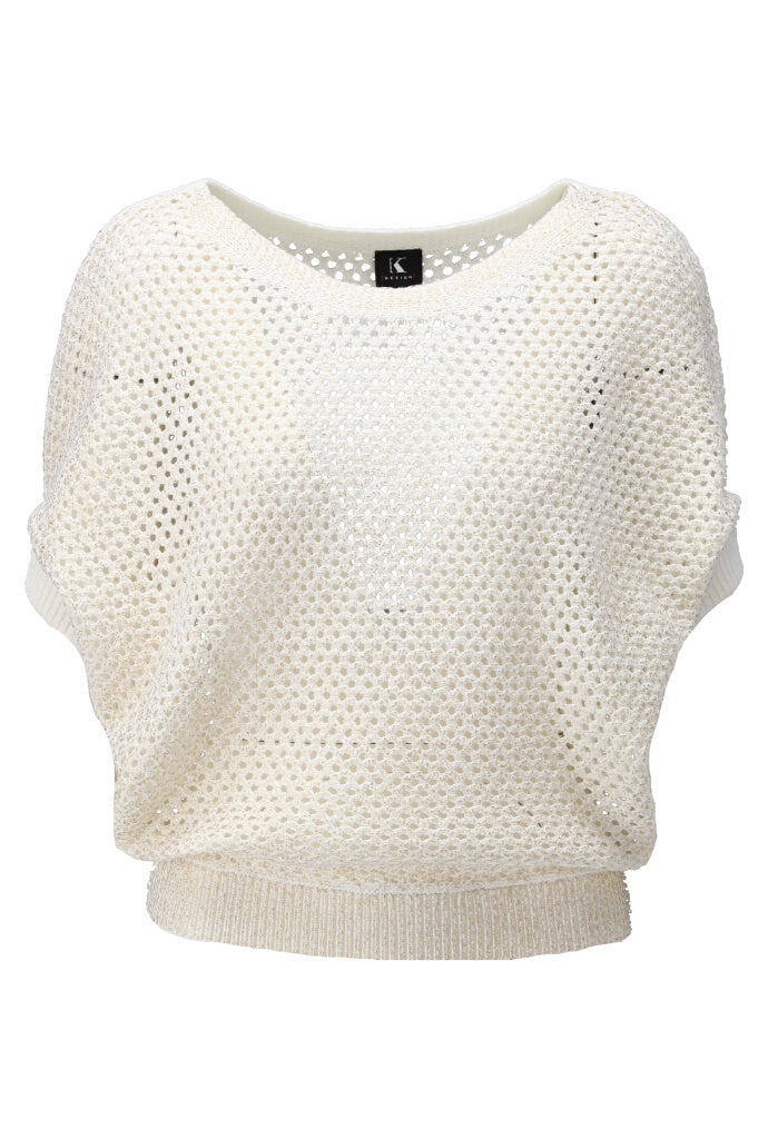K-design - Pull met ronde hals en dolman mouwen (Y805) - What Els!
