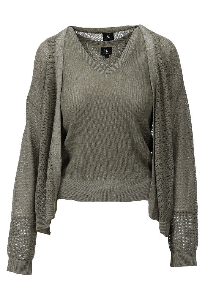 K-design - Gilet met lurex (Y813) - What Els!