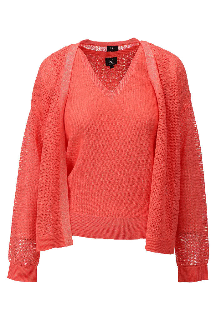 K-design - Gilet met lurex (Y813) - What Els!