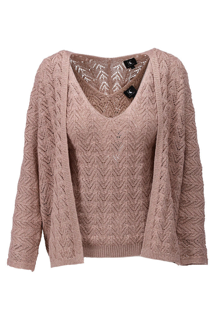 K-design - Gilet met lurex (Y816) - What Els!