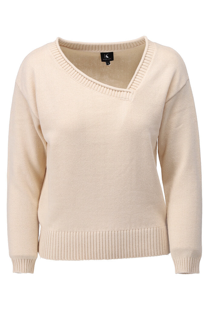 K-design - Pull met asymmetrische V-hals (Y825) - What Els!