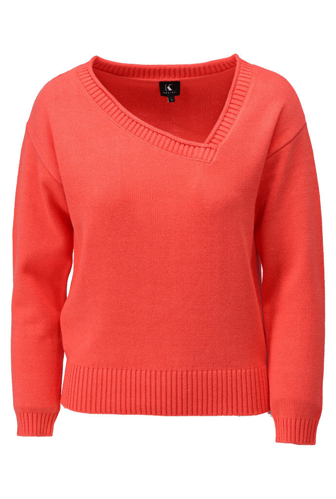 K-design - Pull met asymmetrische V-hals (Y825) - What Els!