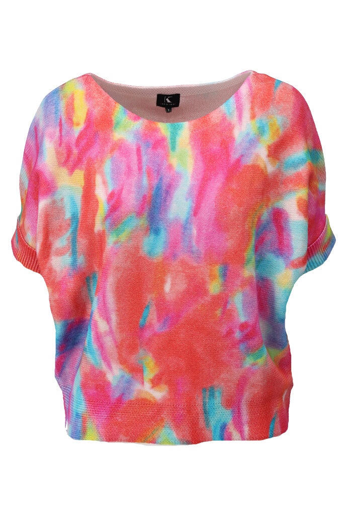 K-design - Pull met meerdere kleuren en dolman mouwen (Y850) - What Els!