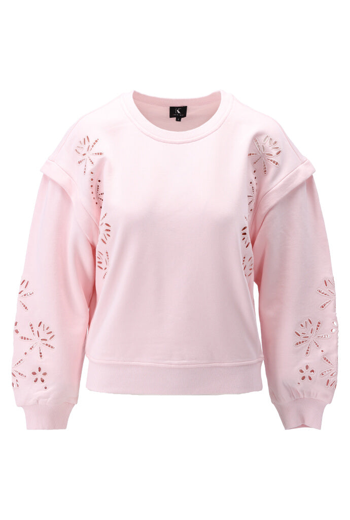 K-design - Pull met bloemborduursel (Y890) - What Els!