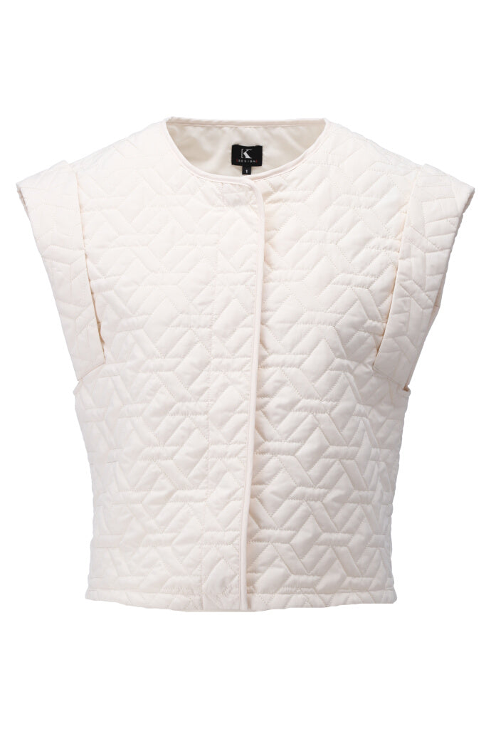 K-design - Gewatteerde gilet met brede schouders (Y901) - What Els!