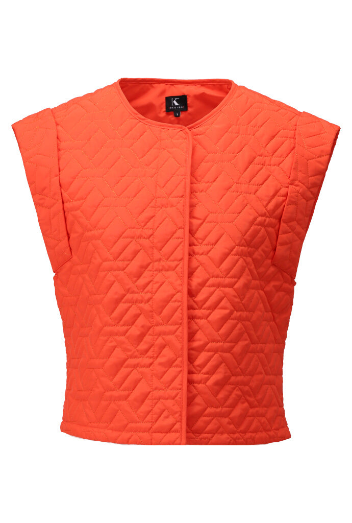 K-design - Gewatteerde gilet met brede schouders (Y901) - What Els!