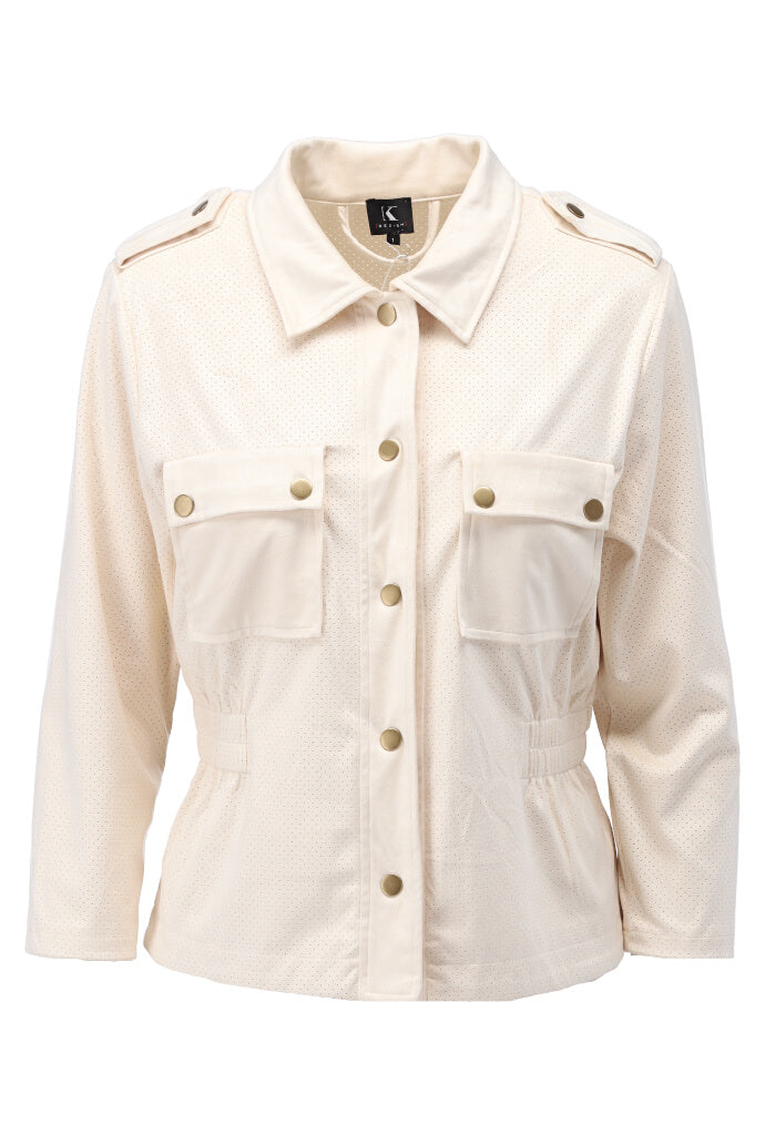 K-design - Jas in daimlook met zakjes (Y910) - What Els!