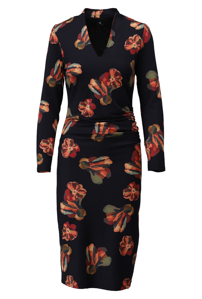 K-design - Midi dress met print en V-hals - What Els!