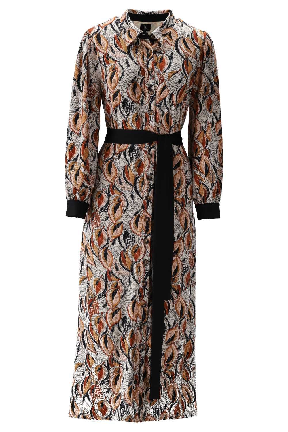 K-Design K-Design - Maxi dress met print en riem (V118) - What Els!