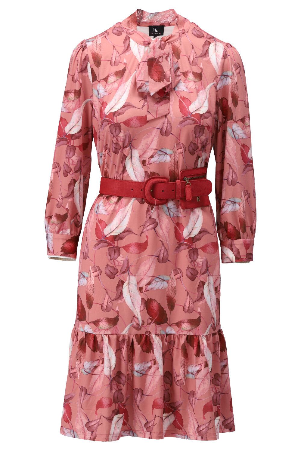 K-Design K-Design - Mini dress met print en bijpassende riem (V321) - What Els!