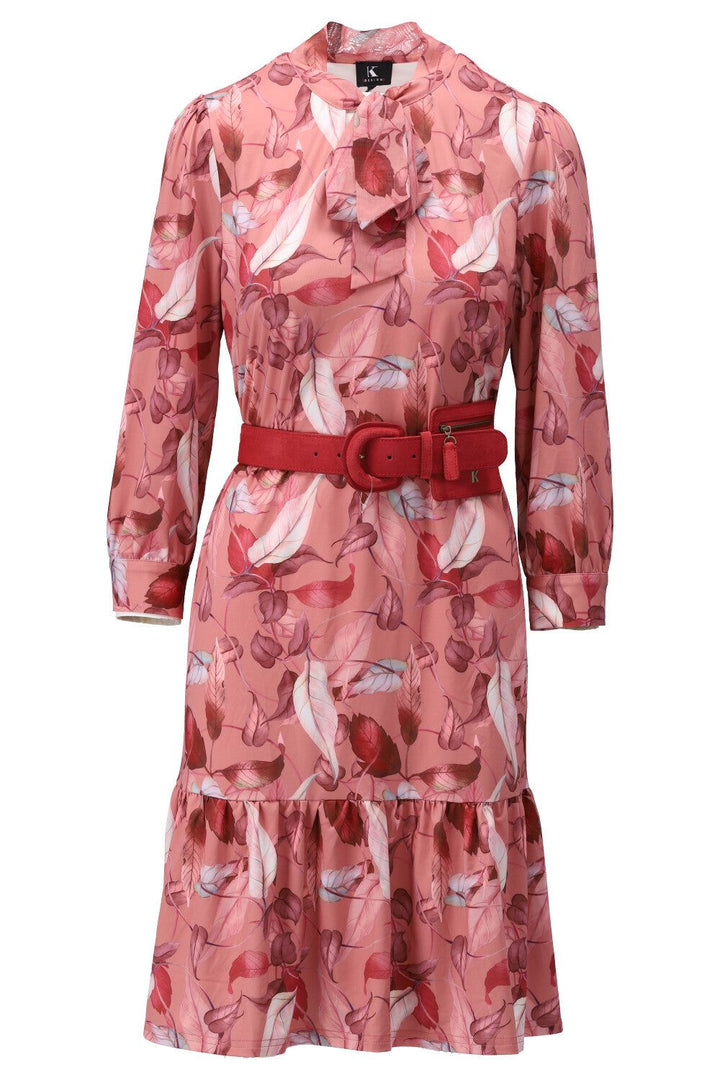 K-Design K-Design - Mini dress met print en bijpassende riem (V321) - What Els!