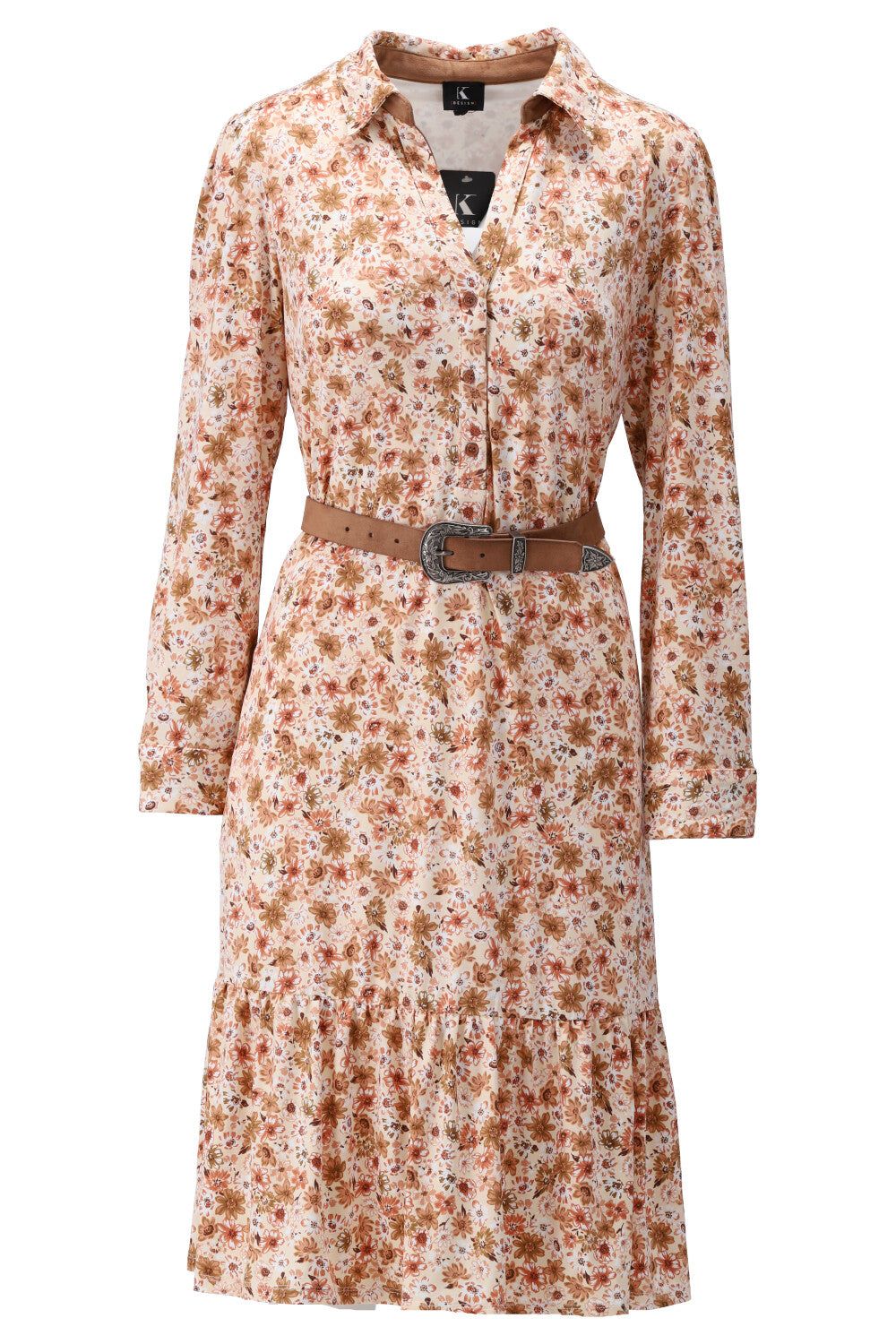 K-Design K-Design - Mini dress met print en bijpassende riem (V344) - What Els!