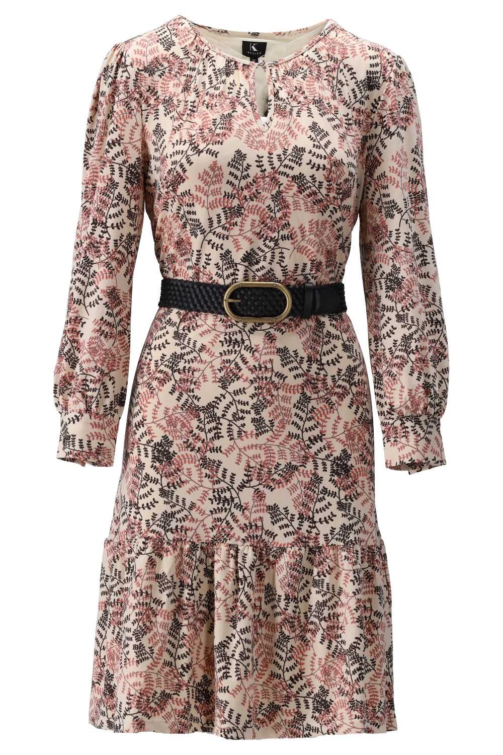 K-Design K-Design - Mini dress met print en bijpassende riem (V346) - What Els!