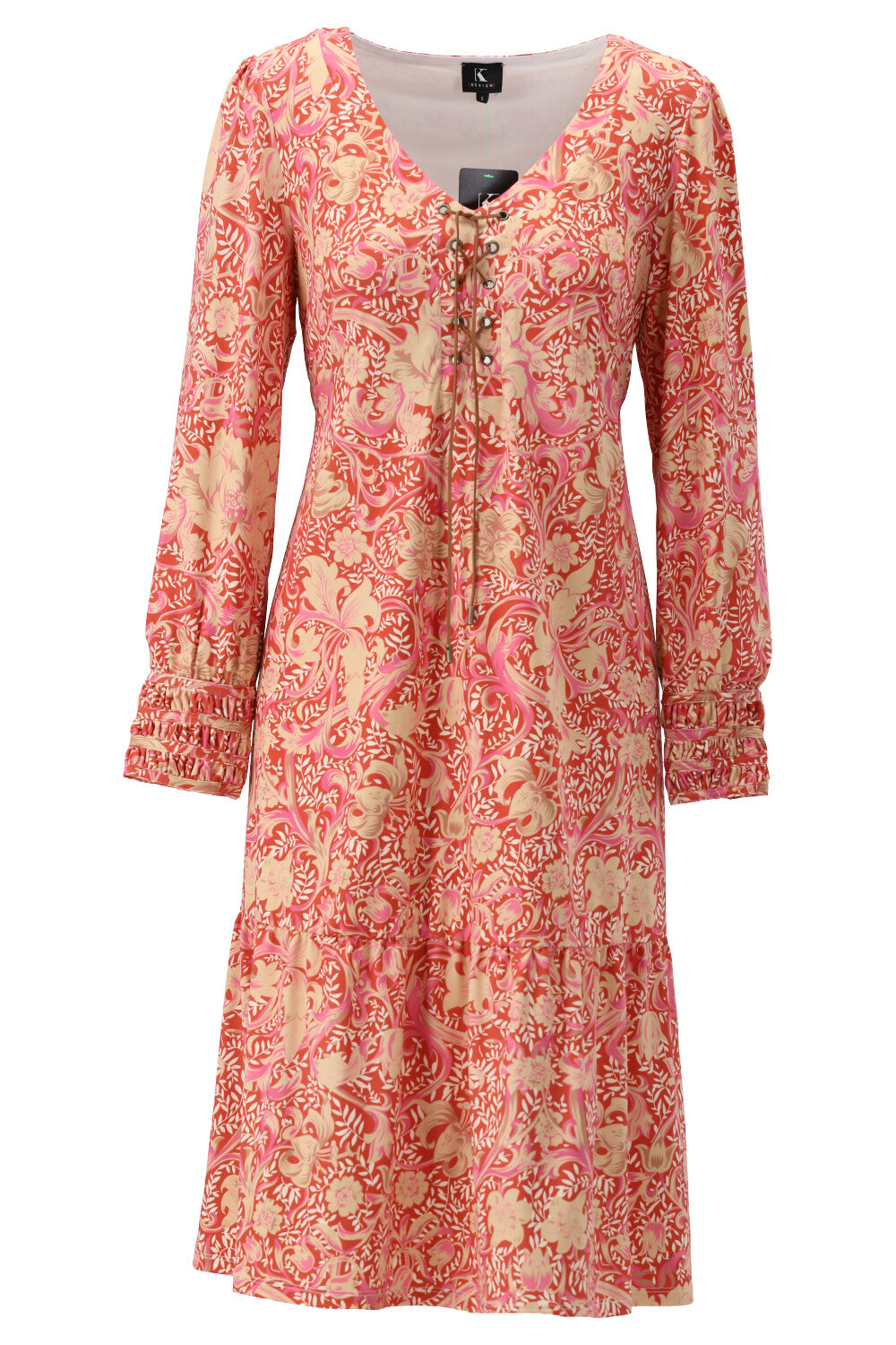 K-Design - Midi dress met print (V370) - What Els!