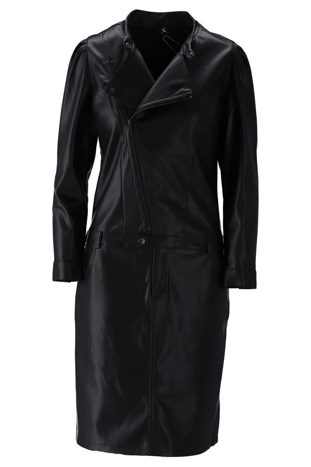 K-Design K-Design - Mini dress bikerstyle in lederlook (V620) - What Els!