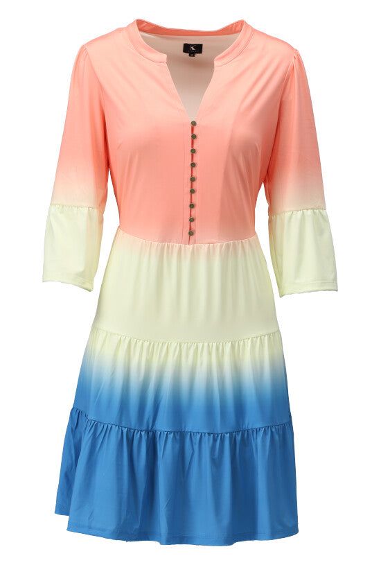 K-Design K-Design - Mini dress met print en volants (W209) - What Els!