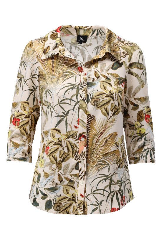 K-Design K-Design - Blouse met palmboom print (W309) - What Els!