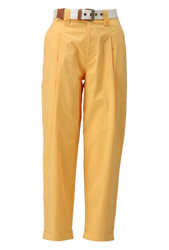 K-Design K-Design - Lange broek met plooien en bijpassende riem (W450) - What Els!