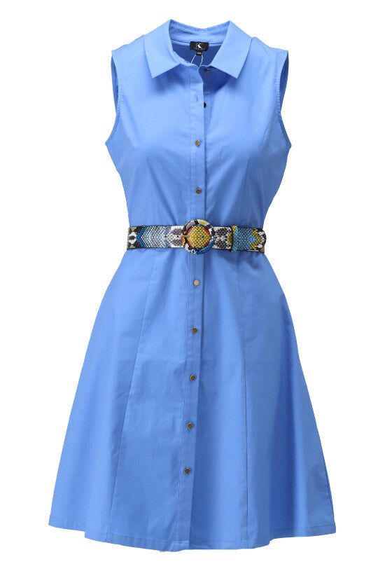K-Design K-Design - Mini dress met knopen en bijpassende riem (W459) - What Els!
