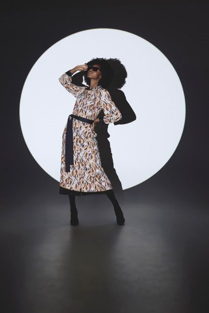 K-Design K-Design - Maxi dress met print en riem (V118) - What Els!