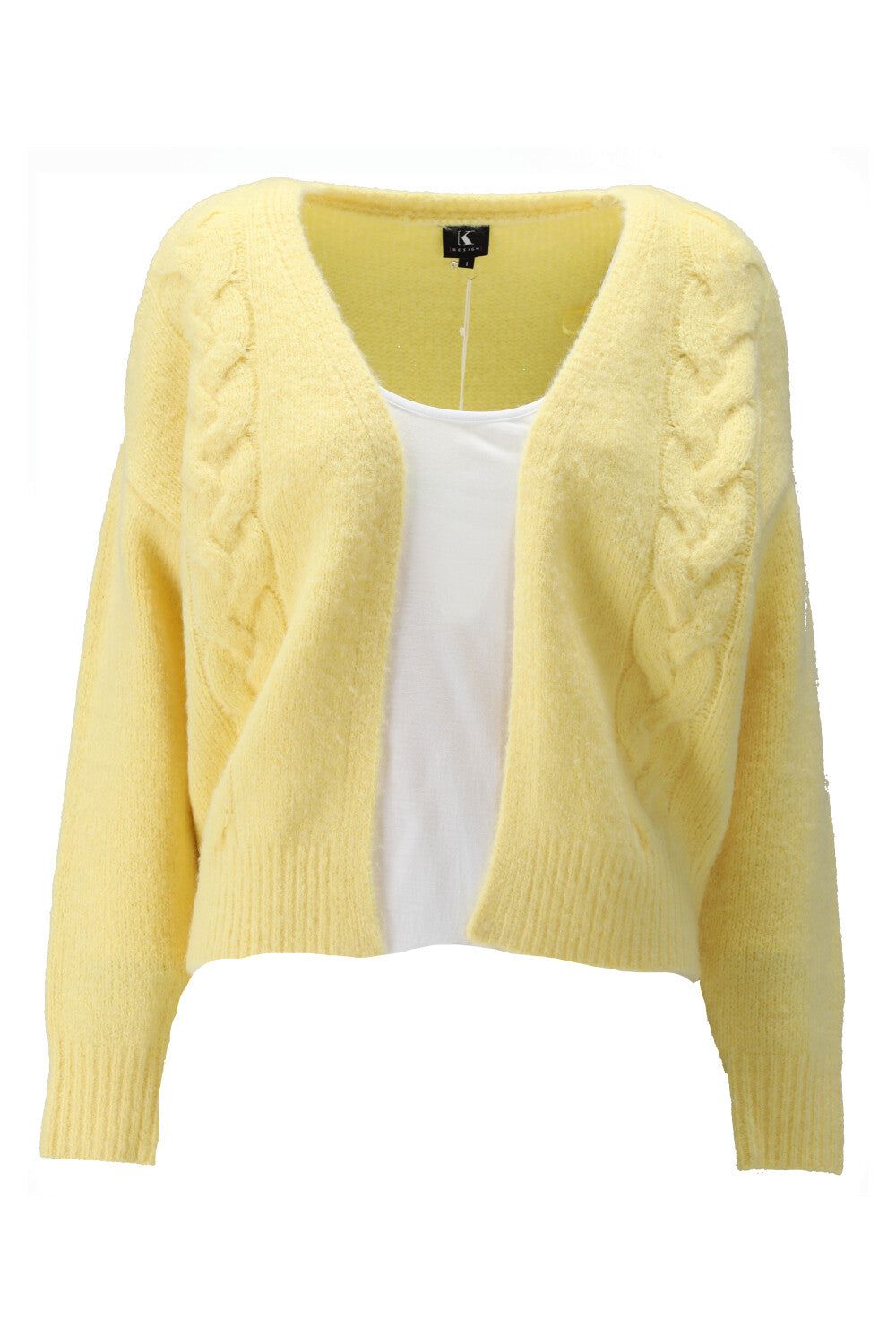 K-Design K-Design - Cardigan met kabelmotief (U500) - What Els!