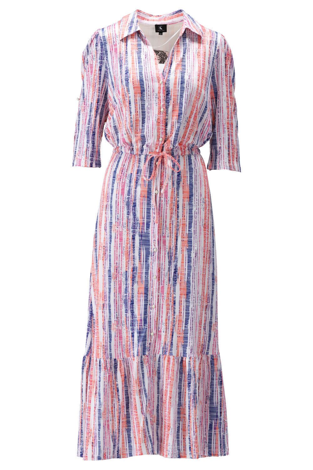 K-Design K-Design - Maxi dress met print en volant (U834) - What Els!