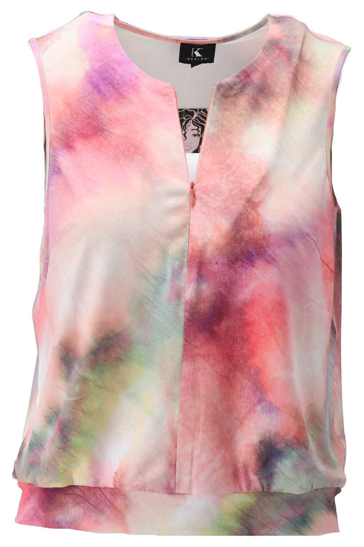 K-Design K-Design - Topje zonder mouwen met print en rits (U899) - What Els!