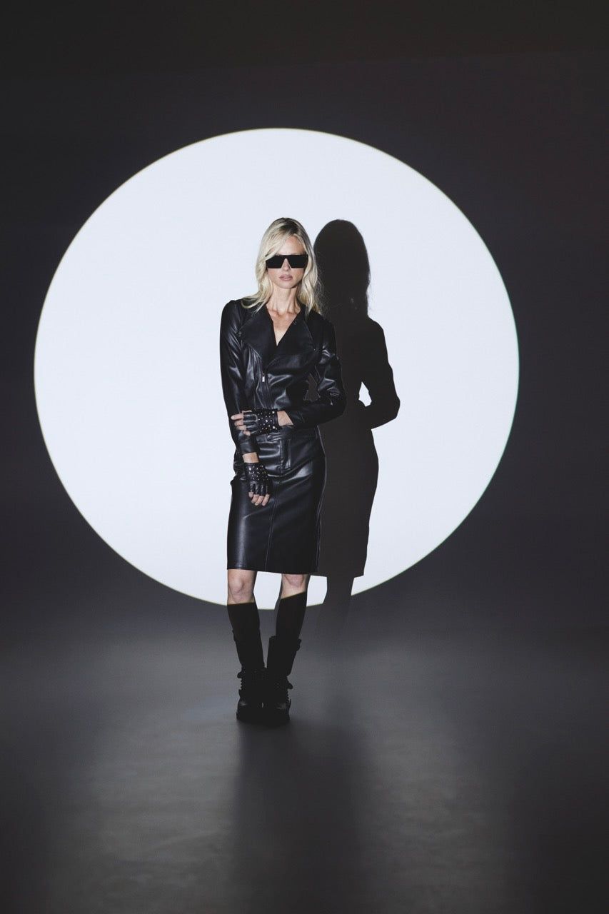 K-Design K-Design - Mini dress bikerstyle in lederlook (V620) - What Els!