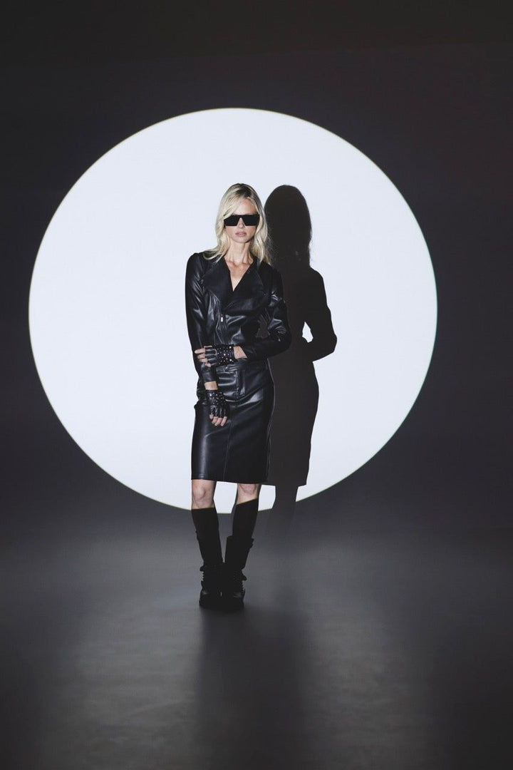 K-Design K-Design - Mini dress bikerstyle in lederlook (V620) - What Els!