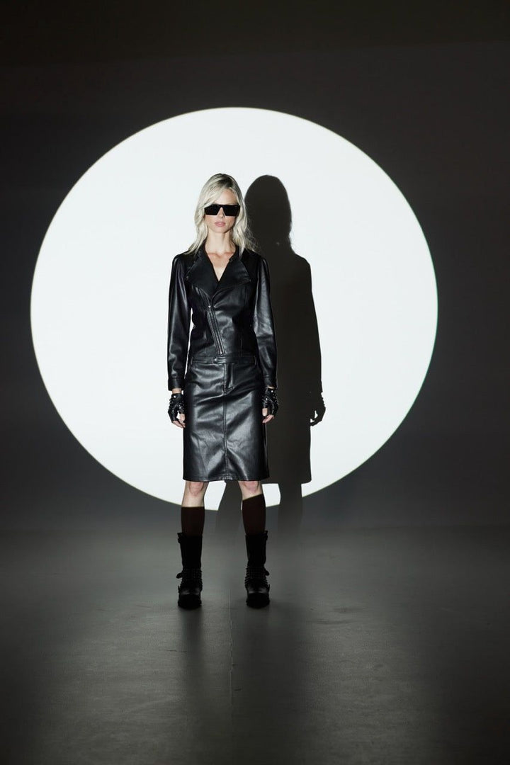 K-Design K-Design - Mini dress bikerstyle in lederlook (V620) - What Els!