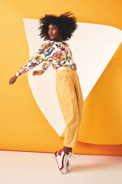 K-Design K-Design - Lange broek met plooien en bijpassende riem (W450) - What Els!